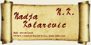 Nadja Kolarević vizit kartica